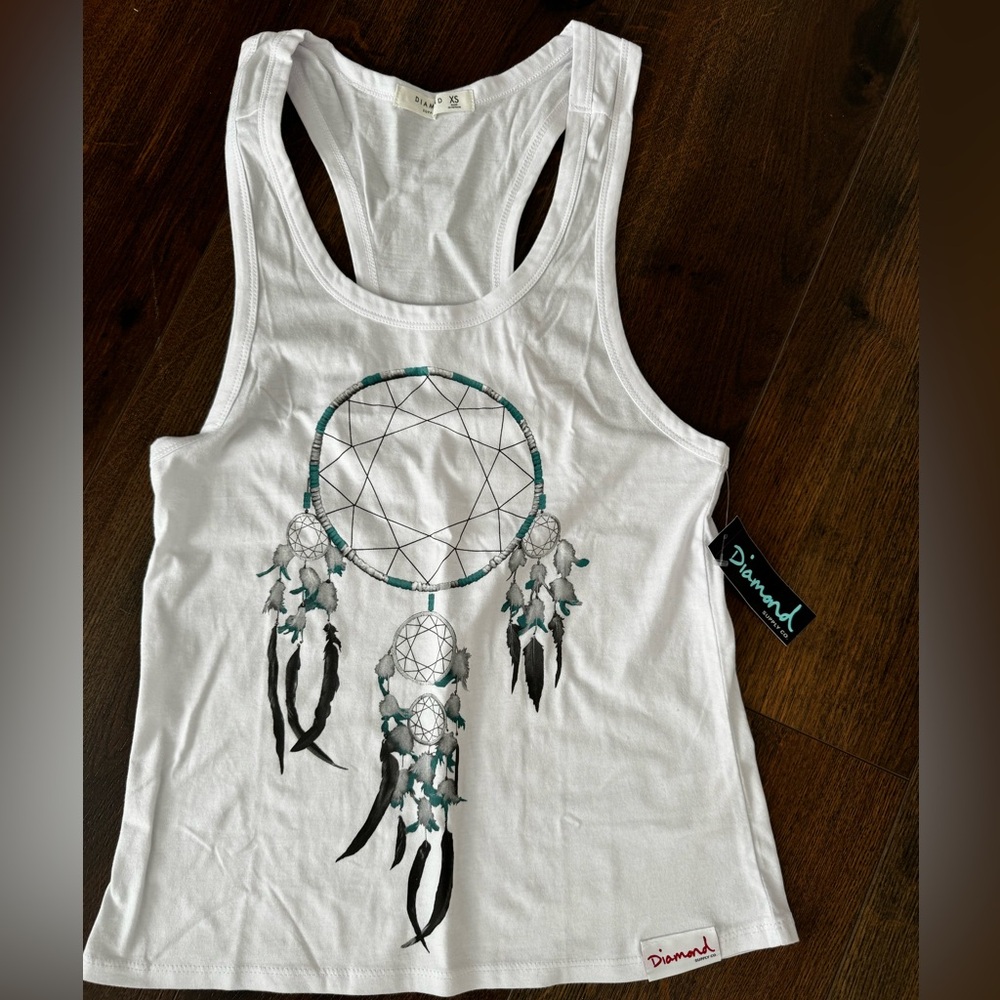 Dream catcher tank with blue/teal details